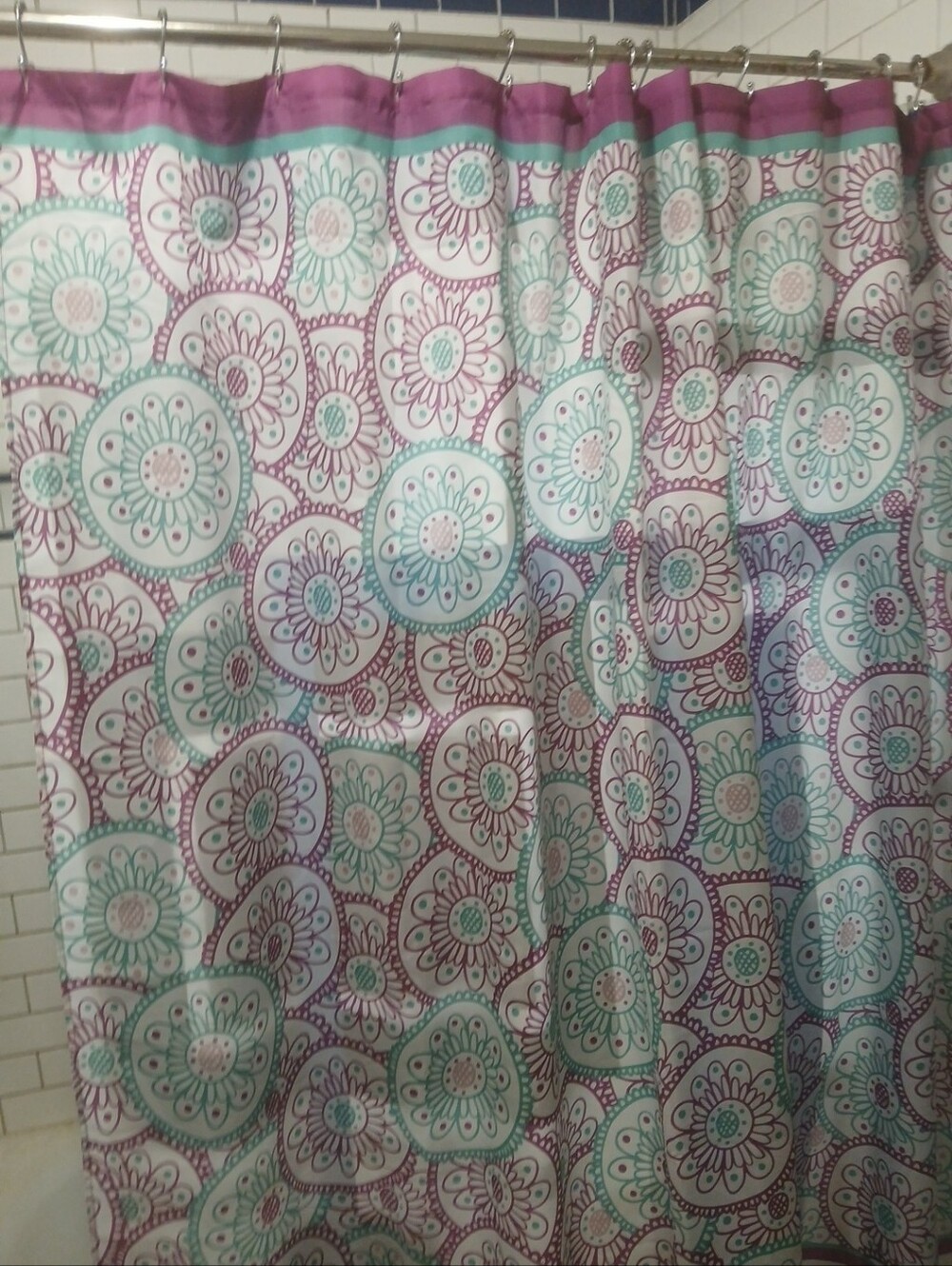Floral Patterned Shower curtain